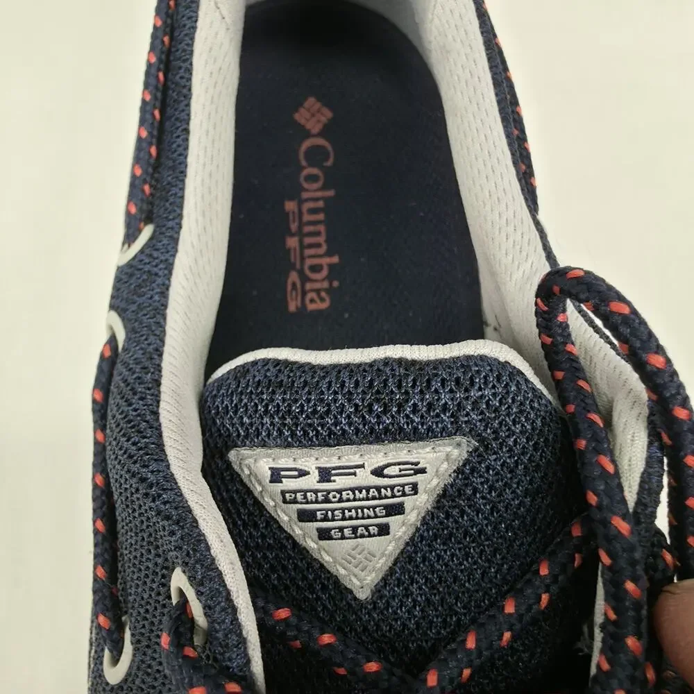 Columbia PFG Delray Mens 10.5 Navy Boat Shoes Lace Up Casual Deck Comfort